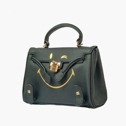 Smiley Top-Handle Bag — front
