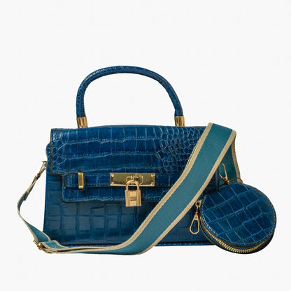 Navy Croc Sling with Pouch — view 2