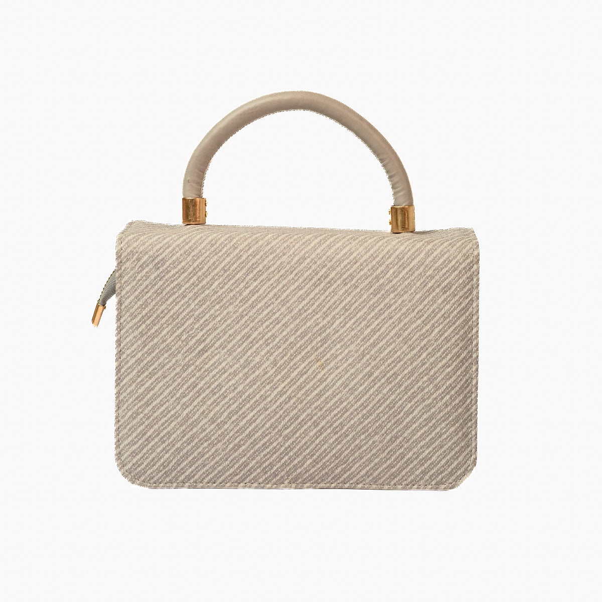 Herringbone Flap Bag — Cream