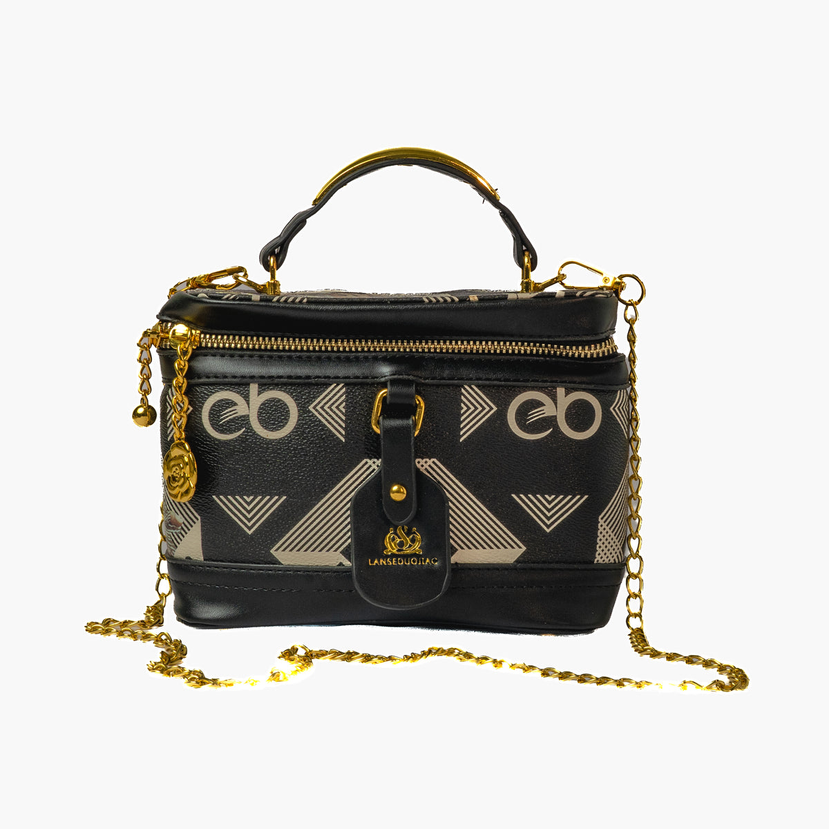 Black Monogram Vanity Bag — front
