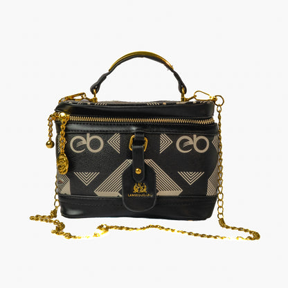 Black Monogram Vanity Bag — front