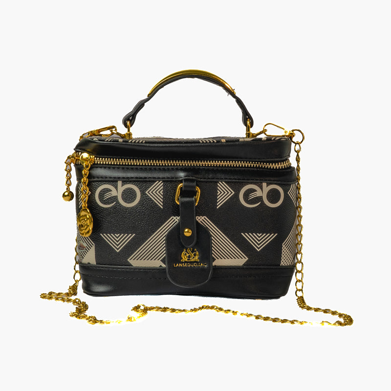 Black Monogram Vanity Bag — front