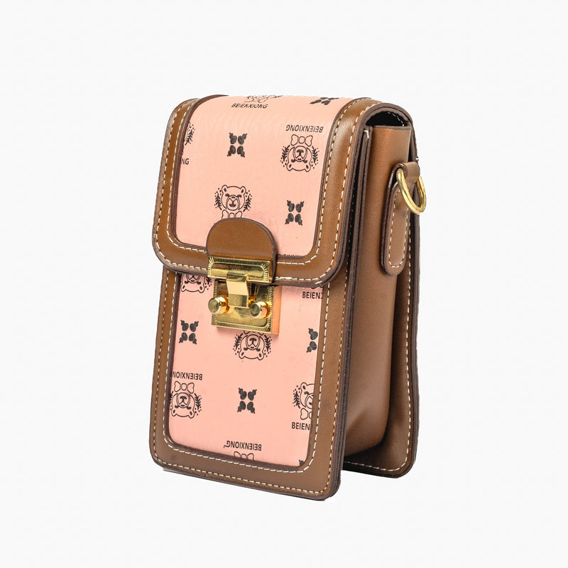 Monogram Phone Sling — Pink