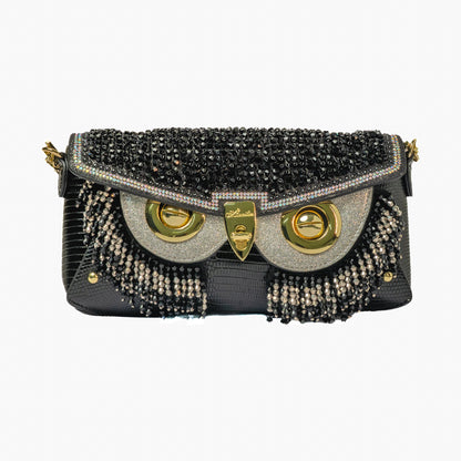 Owl Clutch — Black