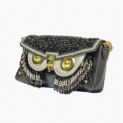 Owl Clutch — Black