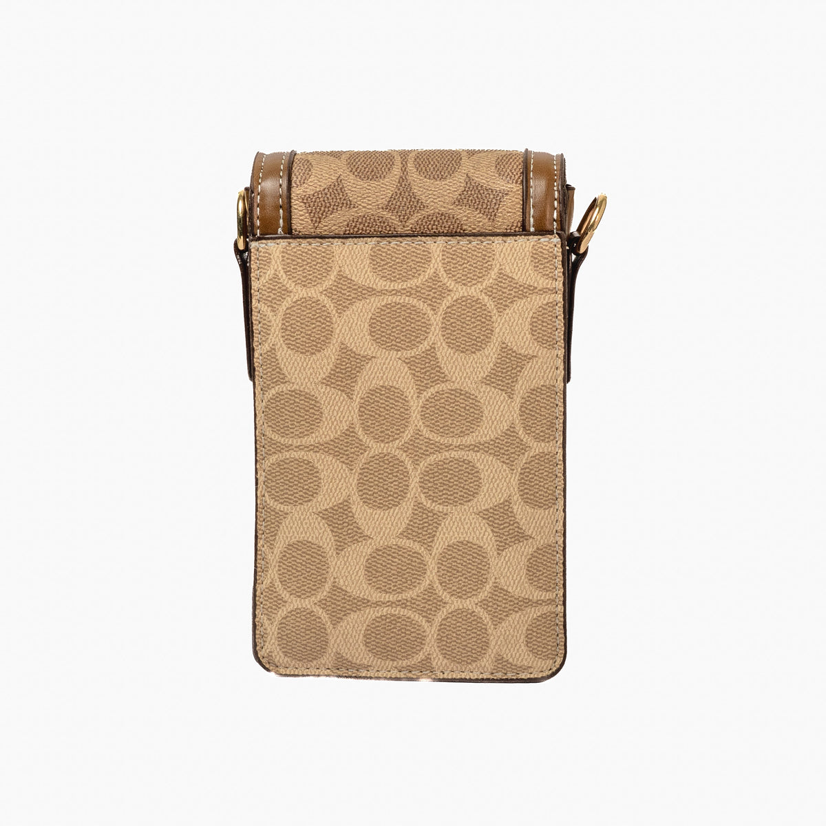 Monogram Phone Sling — Tan