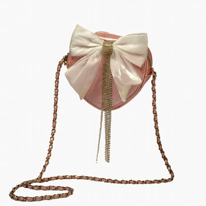 Bow Heart Bag — Rose