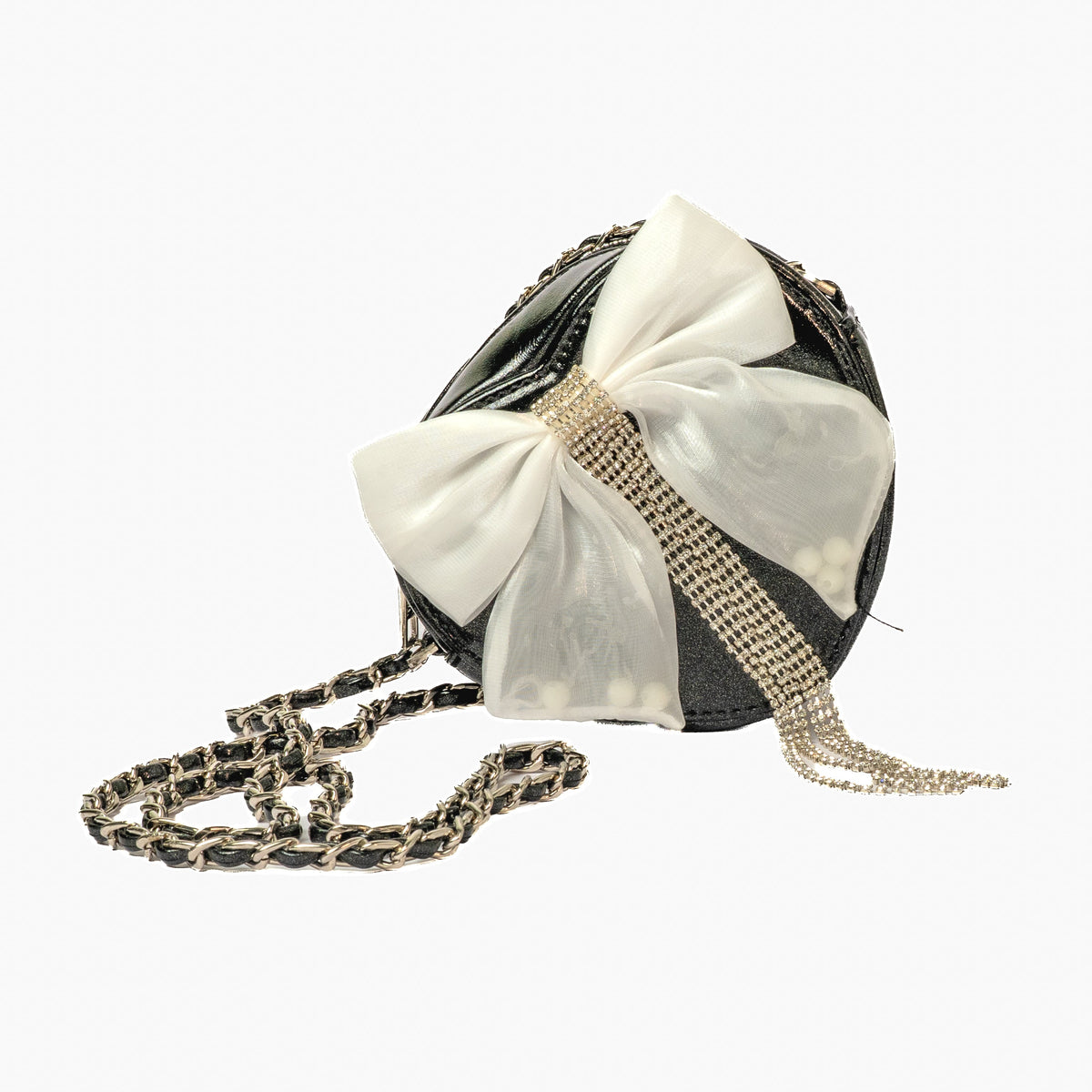 Bow Heart Bag — Black