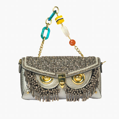 Owl Clutch — Silver