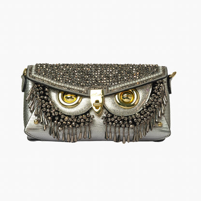 Owl Clutch — Silver