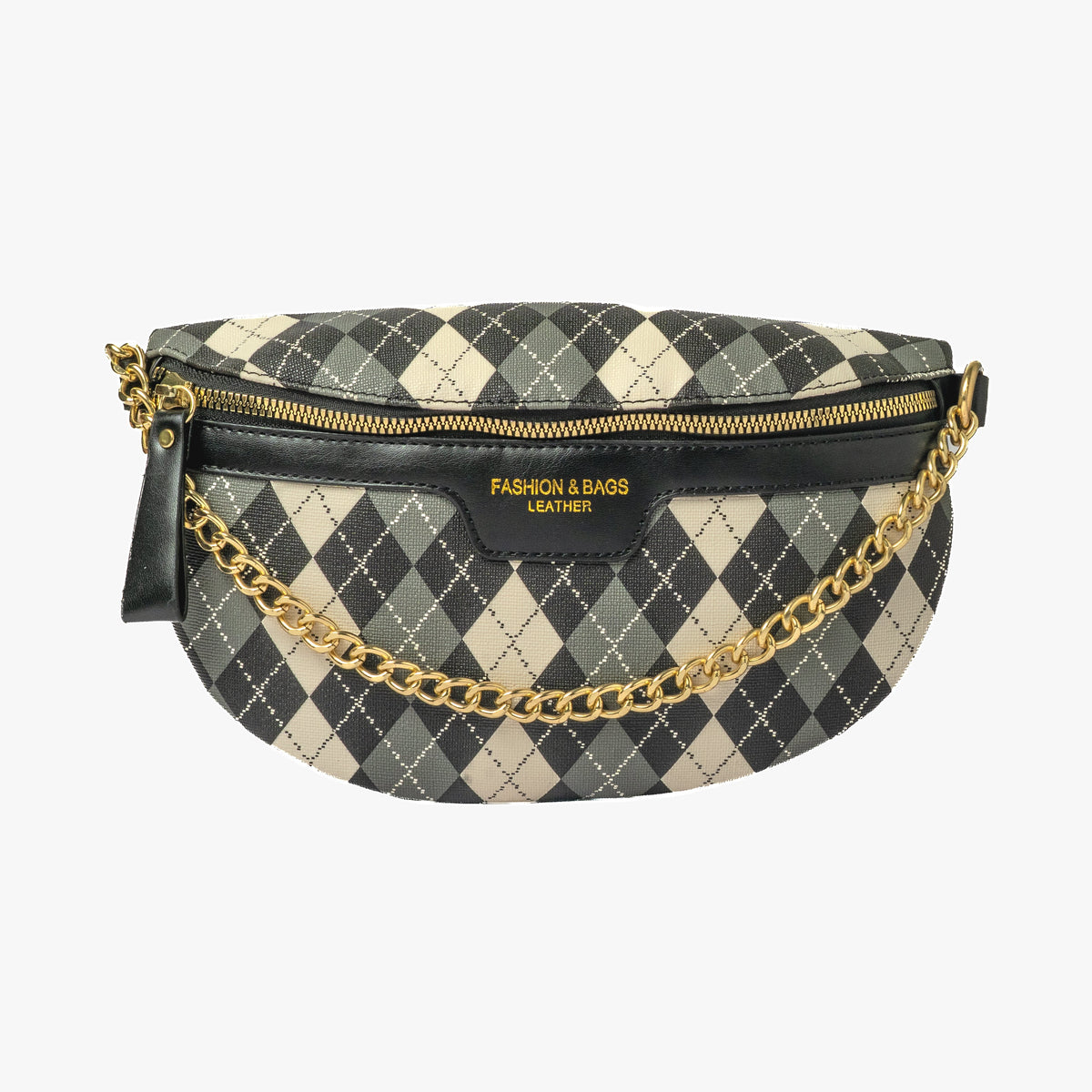 Argyle Belt Bag — Grey