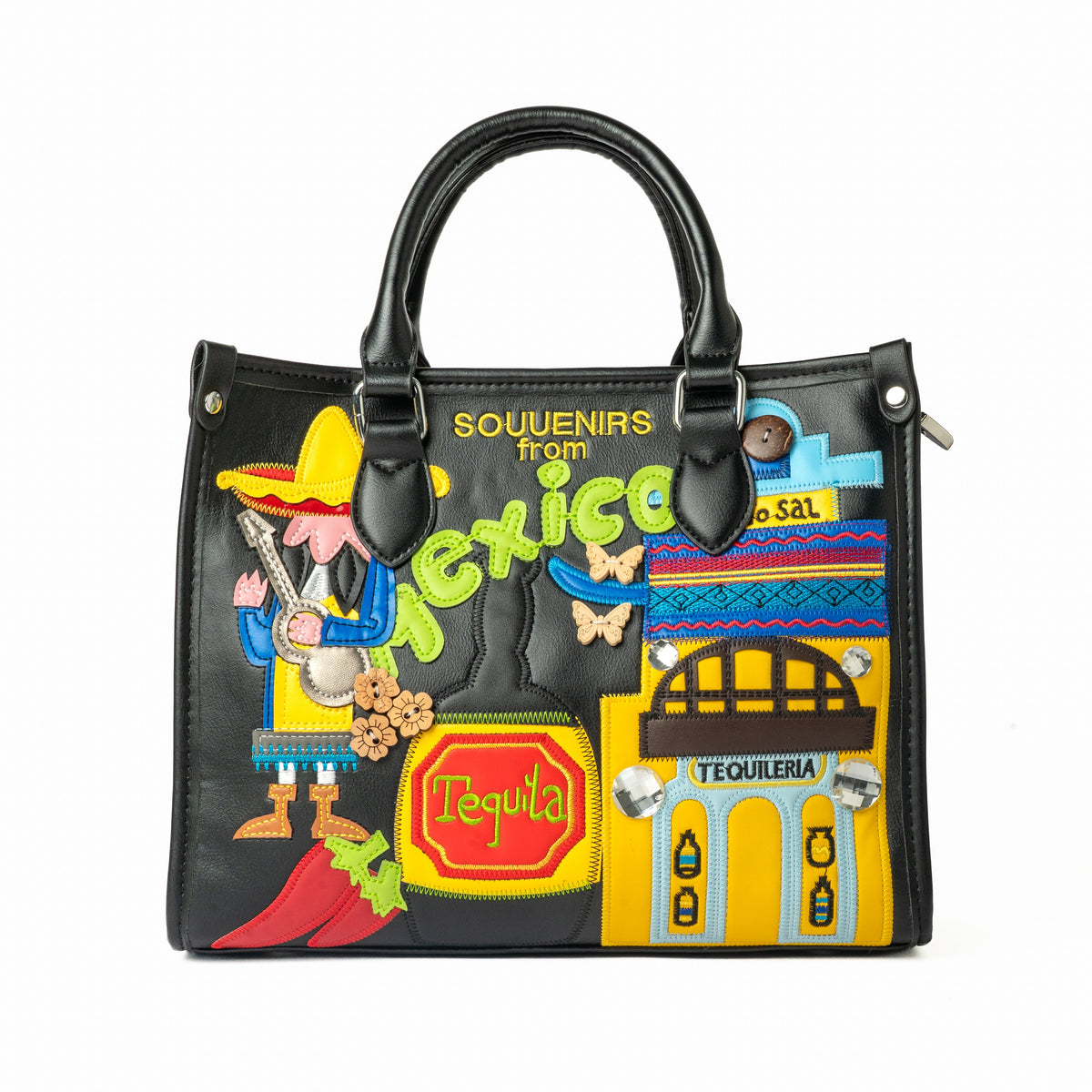 Mexico Souvenir Tote — Black