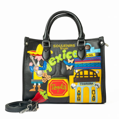 Mexico Souvenir Tote — Black