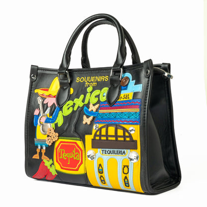 Mexico Souvenir Tote — Black