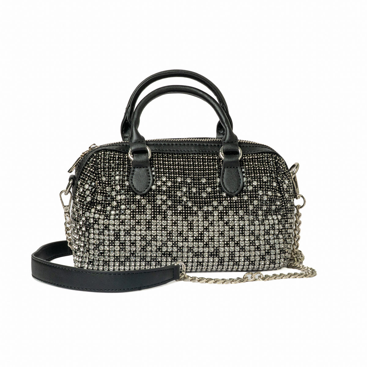 Crystal Bowling Bag — Silver