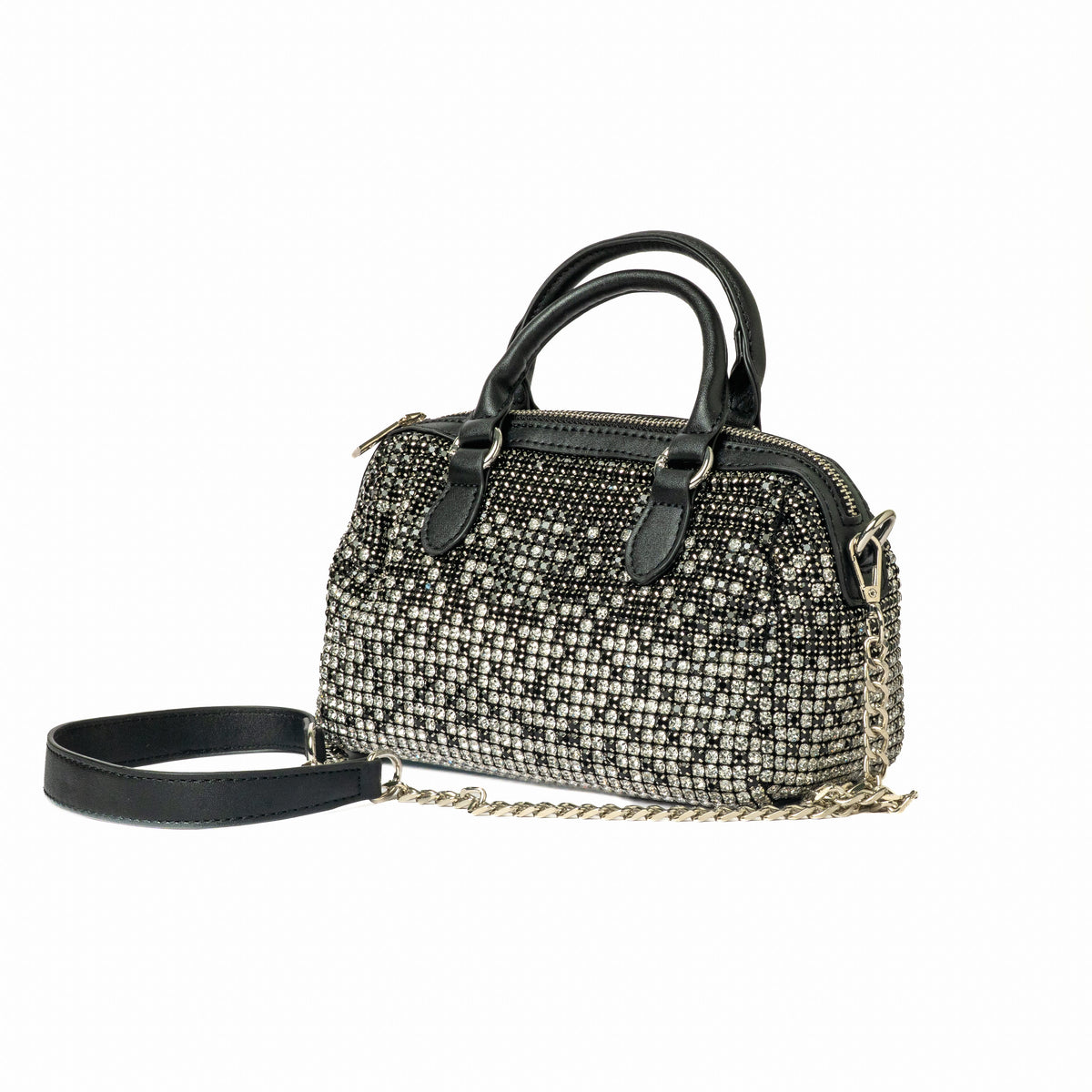 Crystal Bowling Bag — Silver