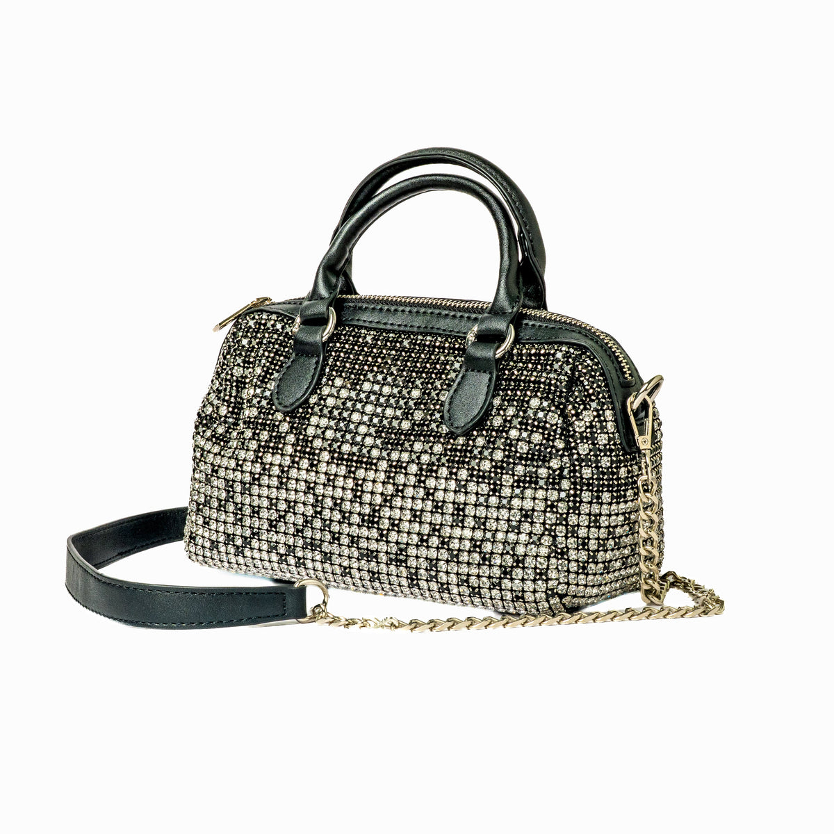 Crystal Bowling Bag — Silver