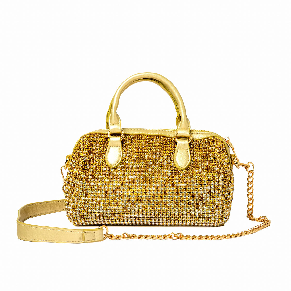 Crystal Bowling Bag — Gold