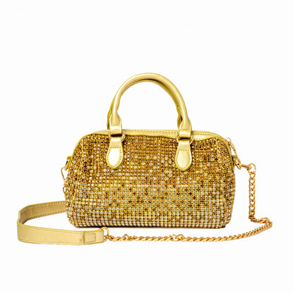 Crystal Bowling Bag — Gold