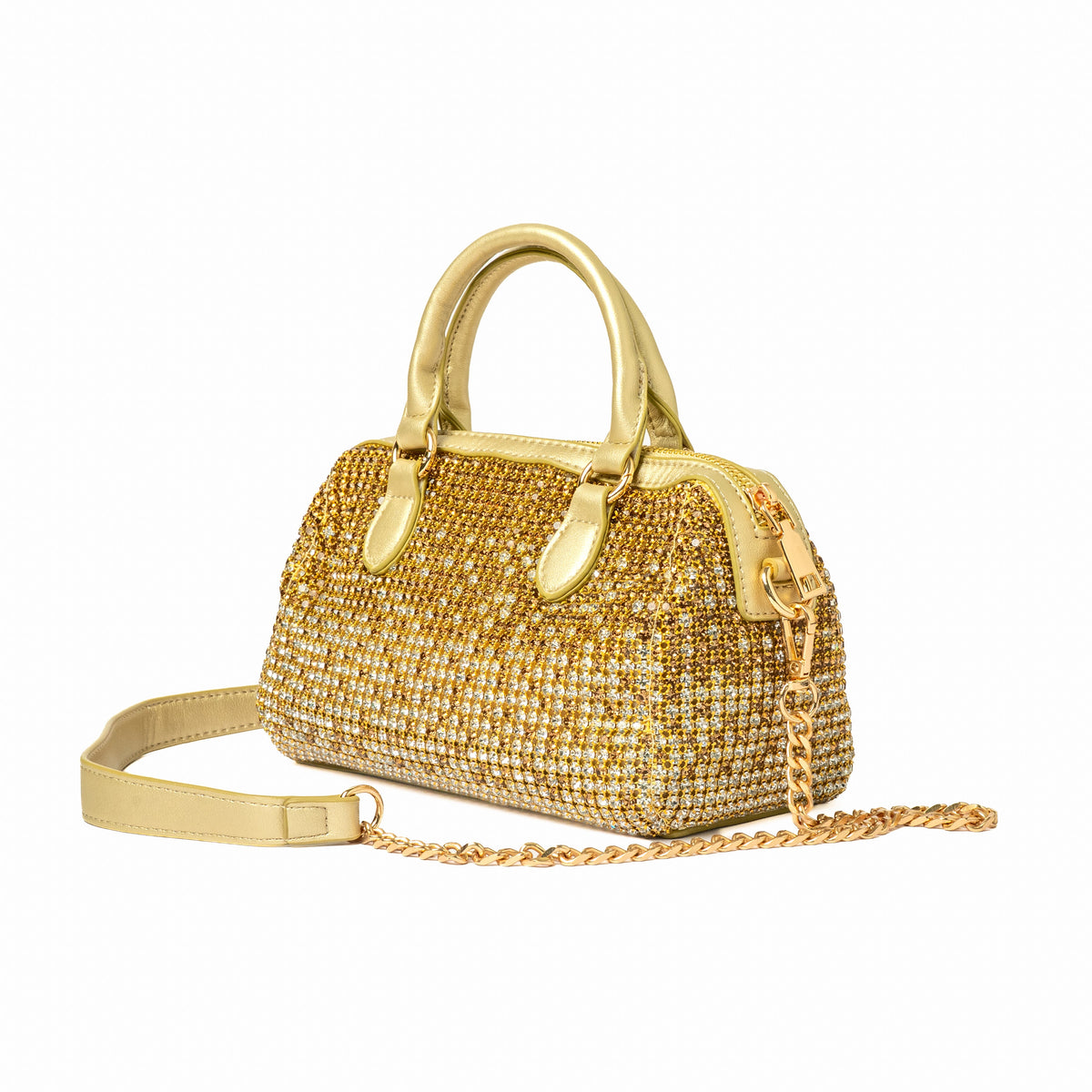 Crystal Bowling Bag — Gold