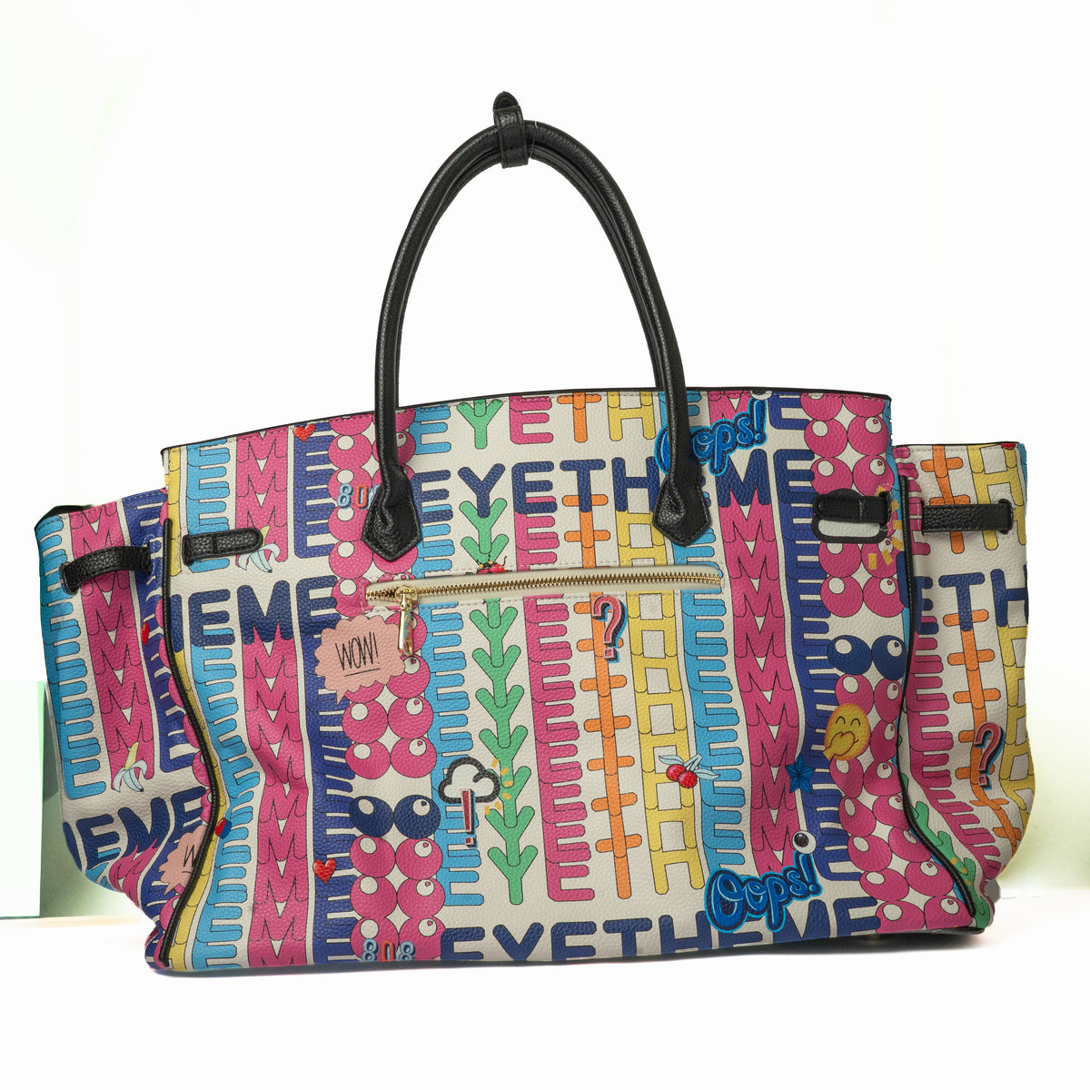 Graphic Eye Print Tote — back view (CJ_04647)