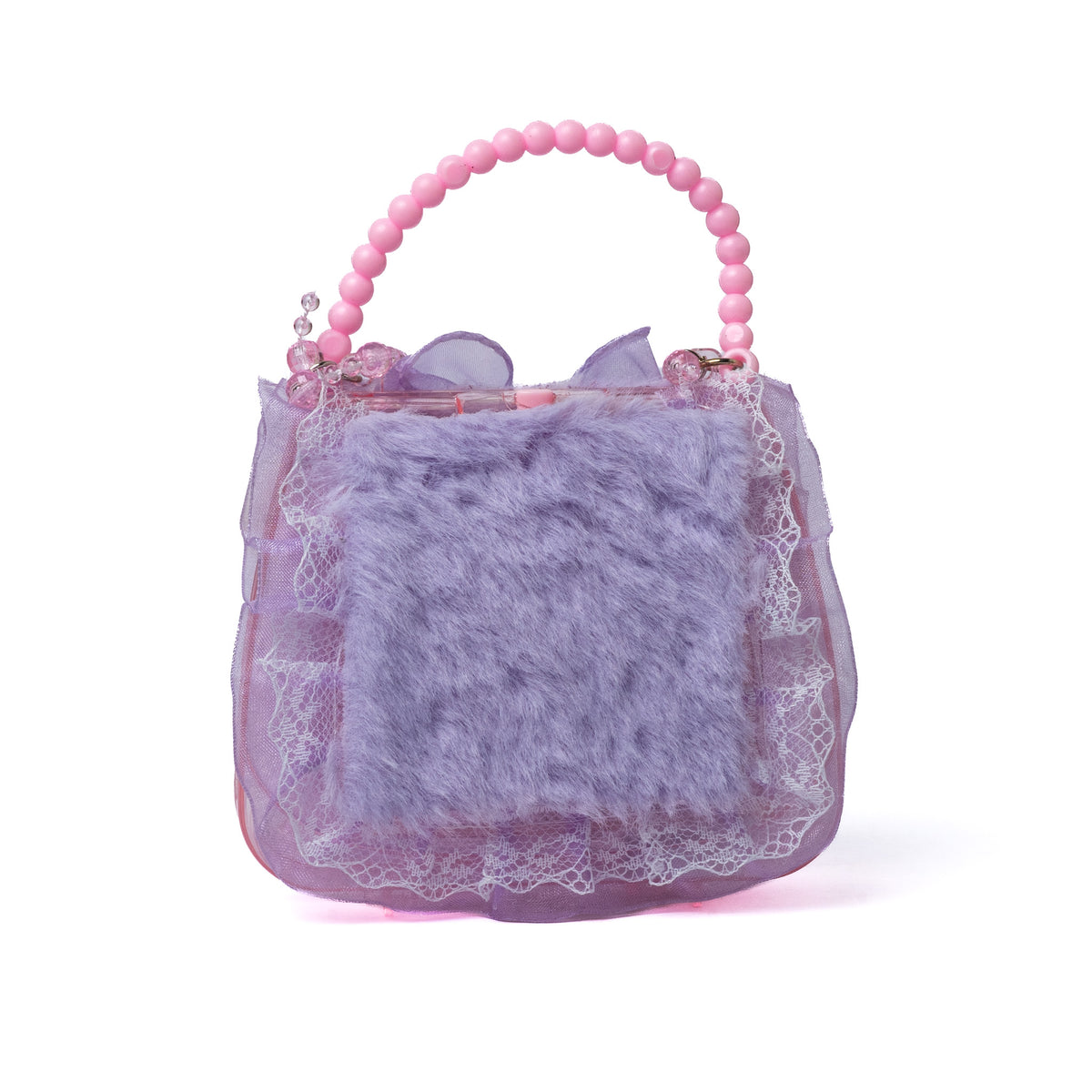 Doll Face Lace Mini Bag — back view, Lilac