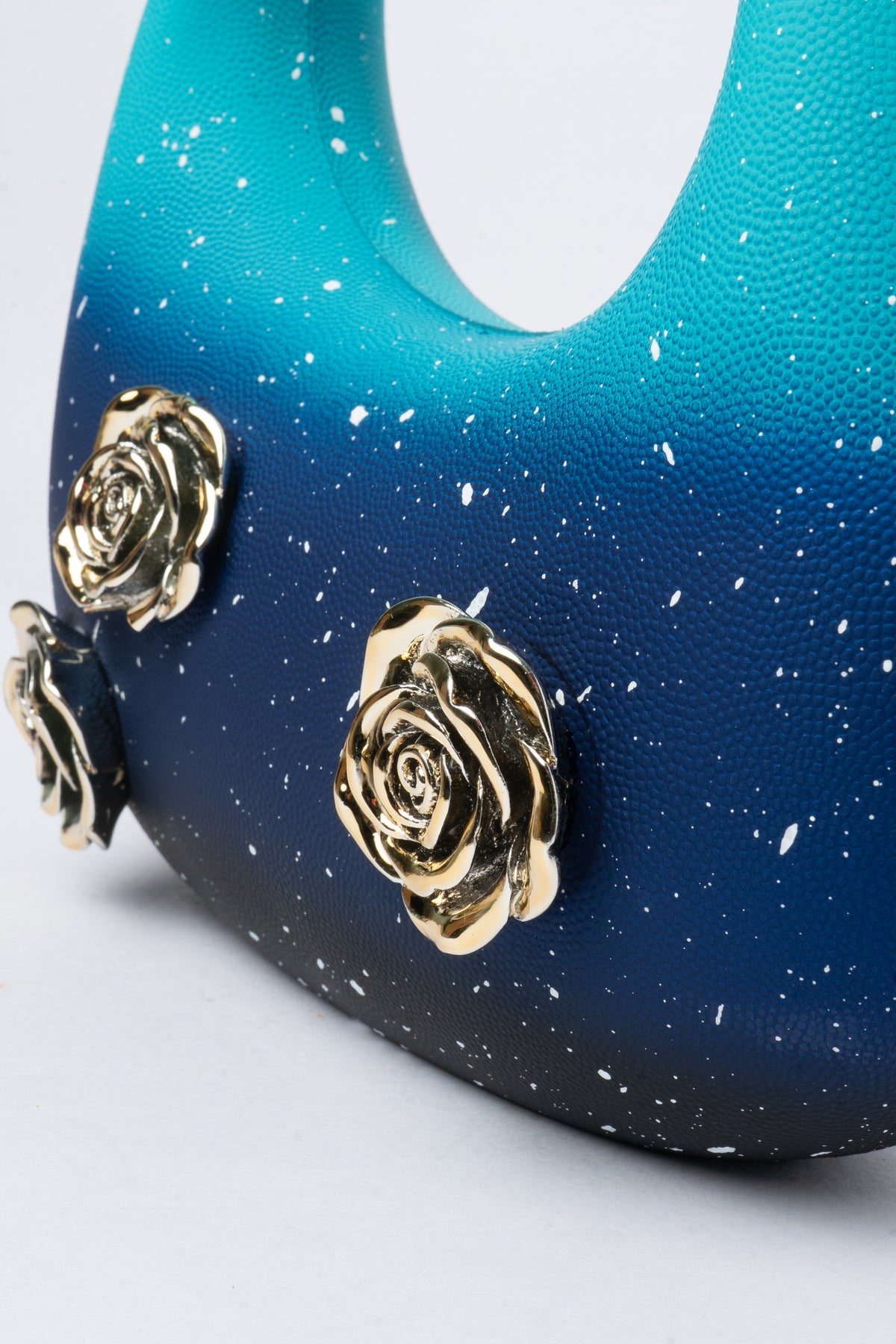 Ombre Rose Bag — hardware detail, Teal