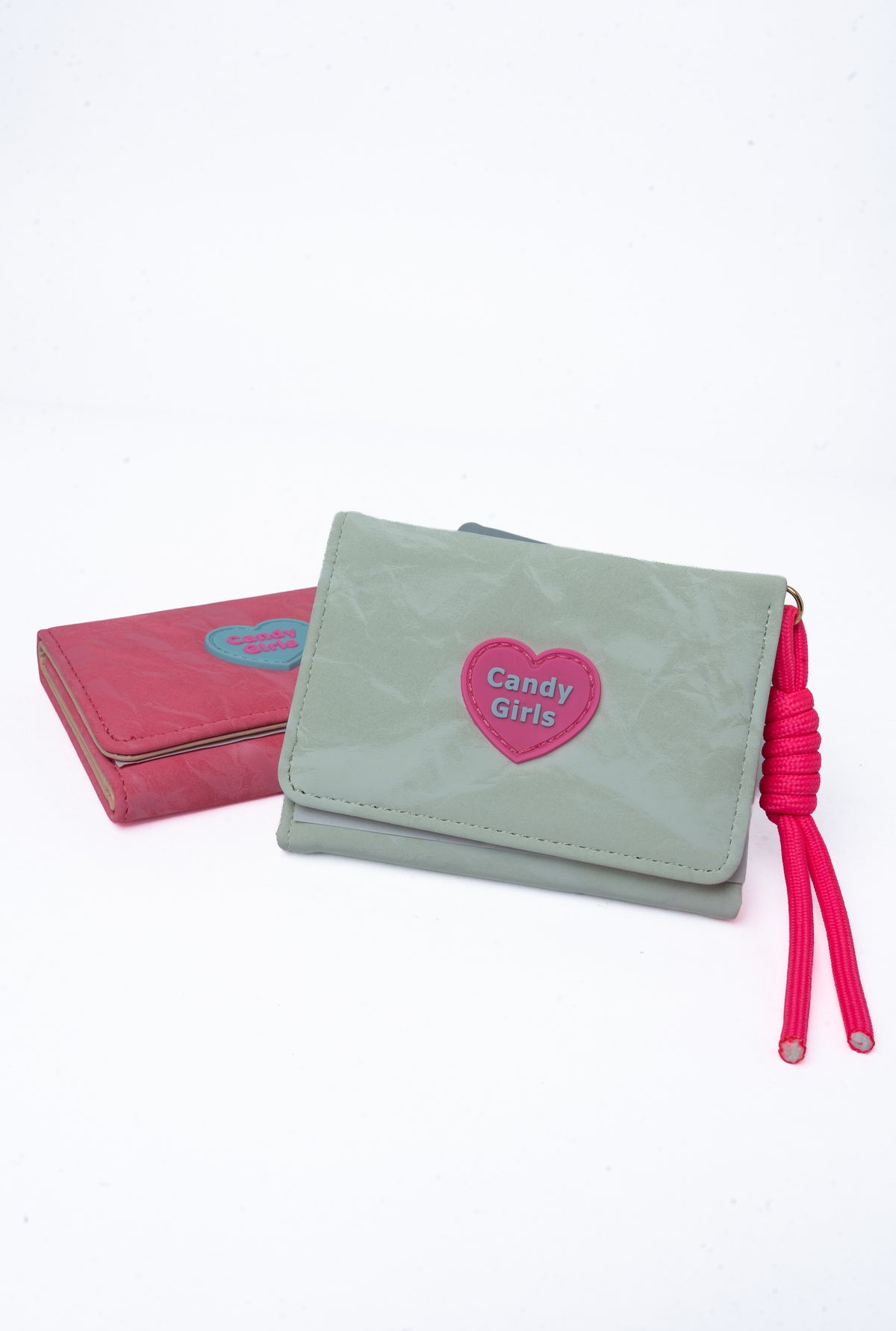 Heart Patch Wallet — front view, Mint
