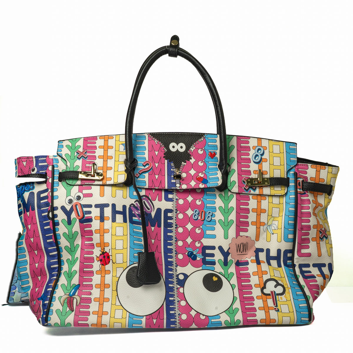 Graphic Eye Print Tote — front view (CJ_04643)